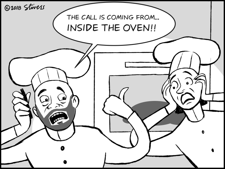 Inside the oven
